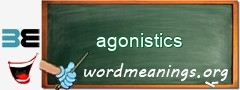 WordMeaning blackboard for agonistics